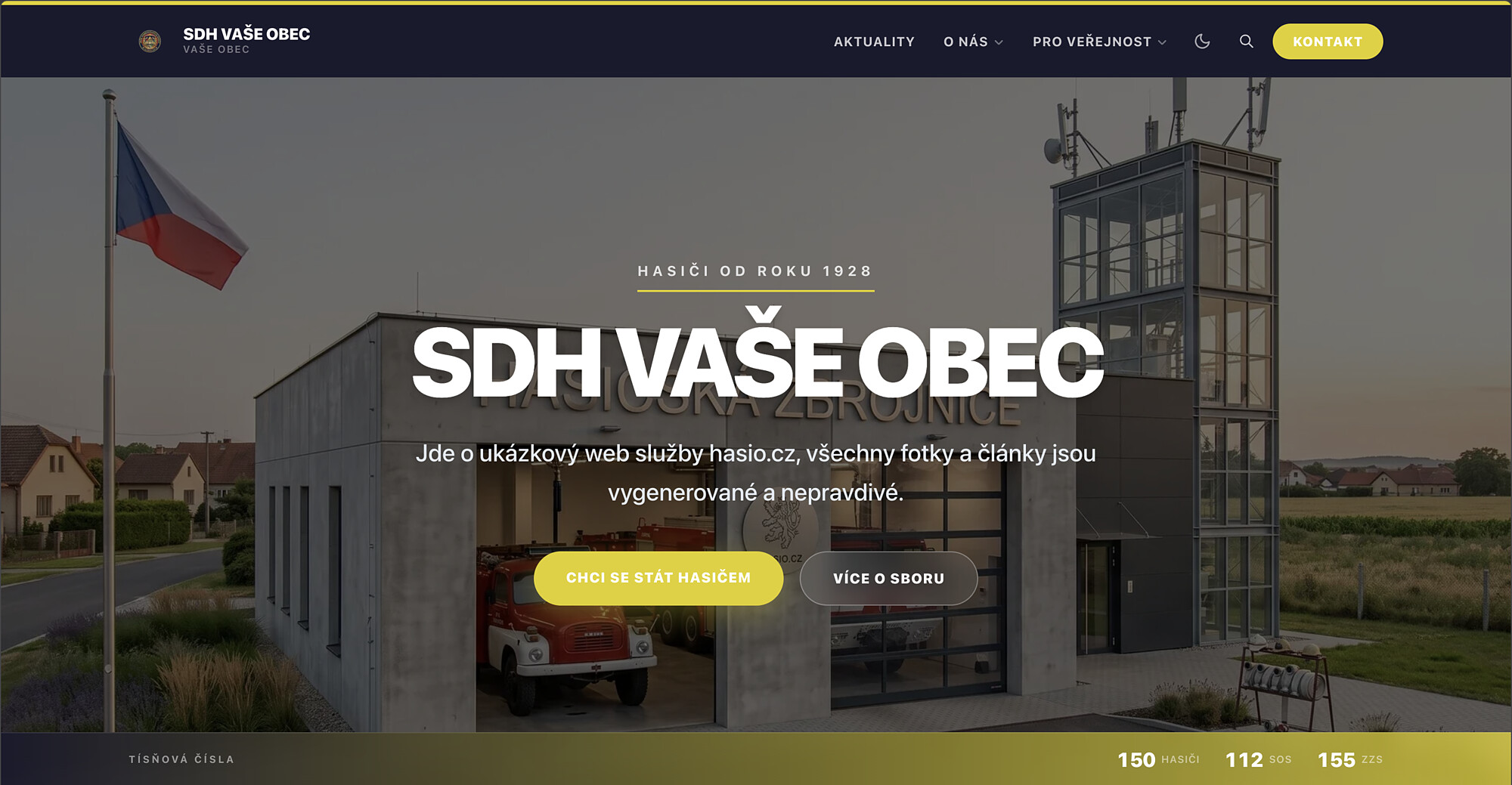 Náhled webu SDH Vaše obec